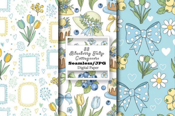Blueberry Tulip Cottagecore Pattern: A Versatile Design for Modern Crafting and Digital Projects