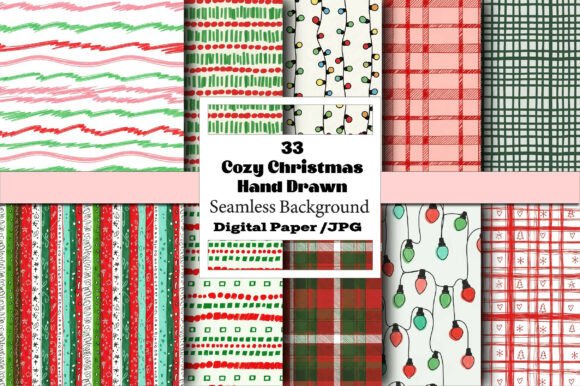 Cozy Christmas Pattern Hand Drawn: A Versatile Resource for Holiday Creators