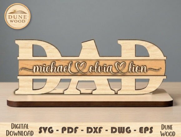 Crafting Personalized Dad Name Signs with Laser Cut Files