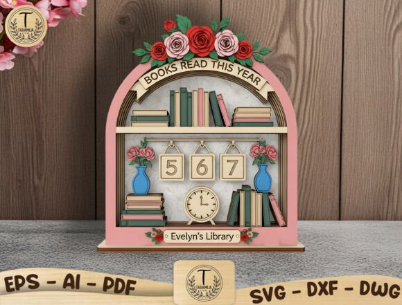 Crafting Your Personal Reading Tracker: A Guide to the Layered Bookshelf SVG Design