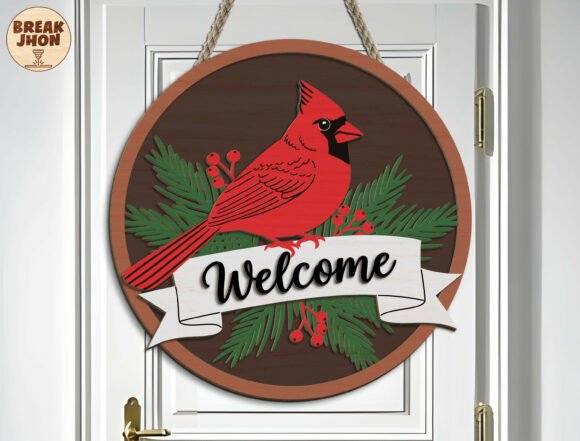 Creating a Stunning Cardinal Welcome Round Sign SVG for Your Home