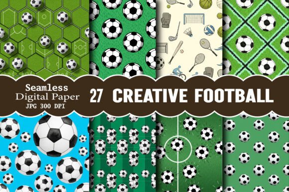 Creative Football Pattern: A Versatile Digital Asset for Modern Design Projects
