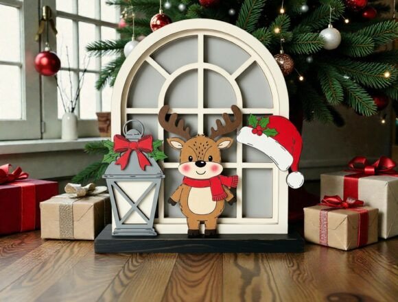 Cute Reindeer Window Scene SVG: A Guide to Festive 3D Laser Cutting