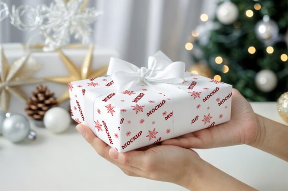 Elevate Designs with Gift Wrap Mockups