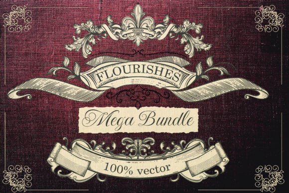 Elevating Design Projects with a Bundle of Vector Vintage Flourishes