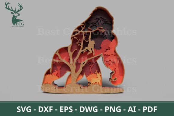 Elevating Digital Craftsmanship: The Strategic Value of the Layered Chimpanzee SVG Cut File