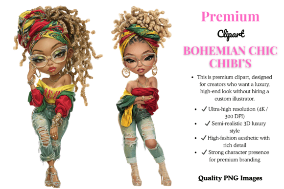 Evaluating the Premium Black Woman Clipart PNG Bundle for Design Projects