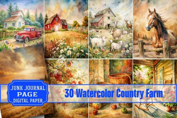 Exploring the Watercolor Country Farm Junk Journal Collection