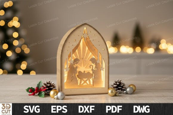 Illuminating Tradition: The Strategic Value of the Nativity Scene Layered Lantern SVG in Modern Digital Craft