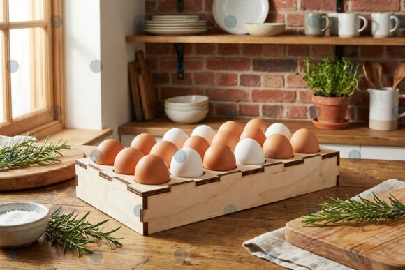 Laser Cut Egg Holder Organizer SVG Guide