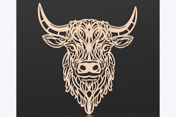 Laser Cut Highland Cow SVG Files for Modern Decor
