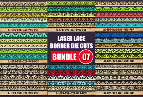 Laser Cut Lace Border Die Cuts Bundle 06