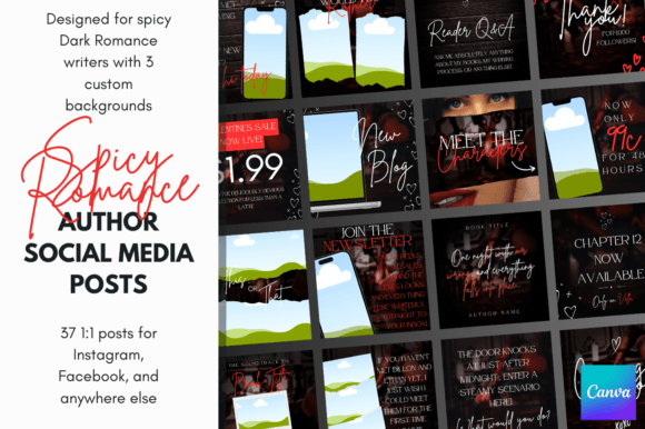 Mastering Indie Author Marketing with Spicy Dark Romance Canva Templates