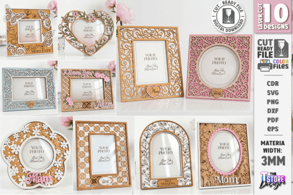 Mother’s Day Photo Frames Laser Cut Set: Crafting Personalized Gifts with Precision
