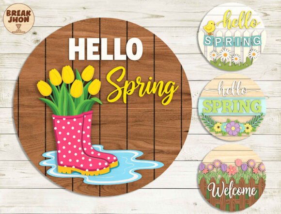 Spring Door Hanger SVG Bundle: Elevating Seasonal Decor with Digital Precision