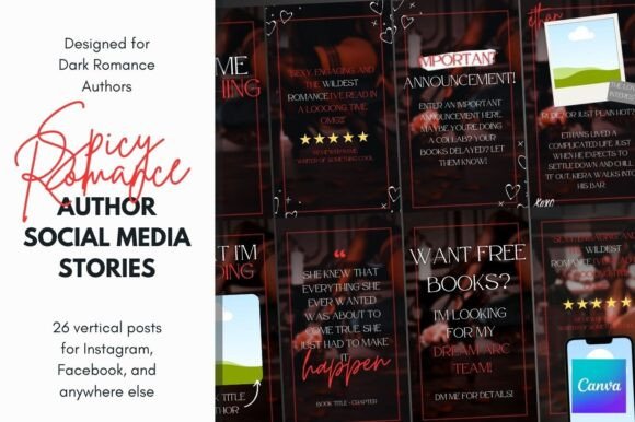 Strategic Branding for Indie Authors: Leveraging Canva Romance Author Story Templates