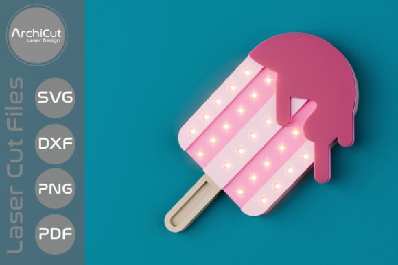 Strategic Visual Branding with Ice Cream Summer Beach Led Light Laser Designs