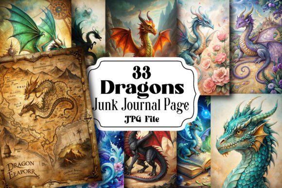Unleash Your Creative Beast with Dragons Junk Journal Pages